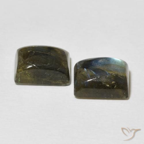 Labradorite Gemstones in 9 x 7 mm (calibrated) Size for Sale, Labradorite Stones in Multicolor Color