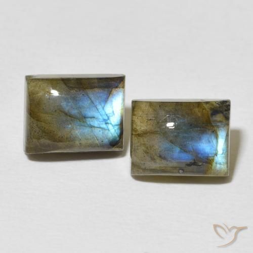 5.76ctw Natural Multicolor Labradorite, Baguette, Translucent
