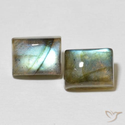 6.95ctw Natural Multicolor Labradorite, Baguette, Translucent