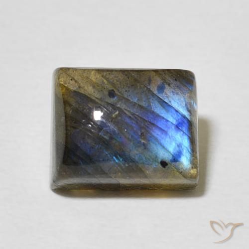 3.66ct Natural Multicolor Labradorite, Baguette, Translucent
