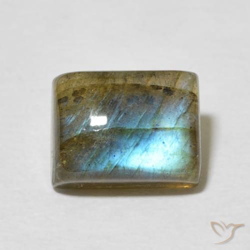2.92ct Natural Multicolor Labradorite, Baguette, Translucent