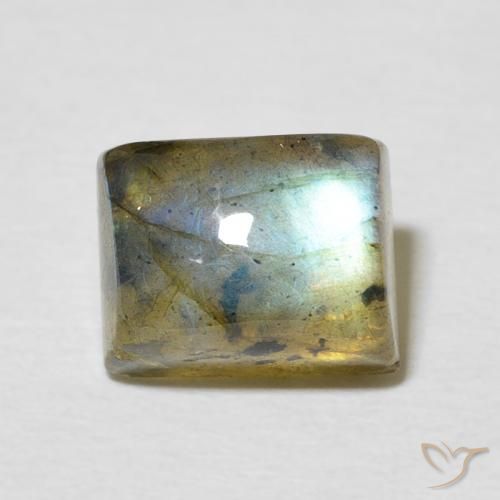 3.46ct Natural Multicolor Labradorite, Baguette, Translucent