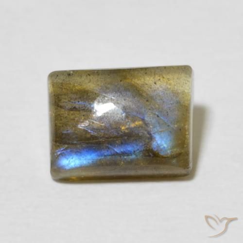 2.63ct Natural Multicolor Labradorite, Baguette, Translucent