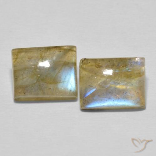 5.13ctw Natural Multicolor Labradorite, Baguette, Translucent