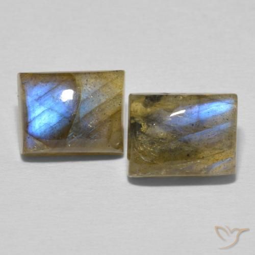 6.18ctw Natural Multicolor Labradorite, Baguette, Translucent