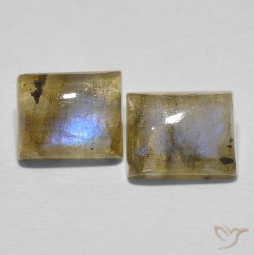 7.10ctw Natural Multicolor Labradorite, Baguette, Translucent
