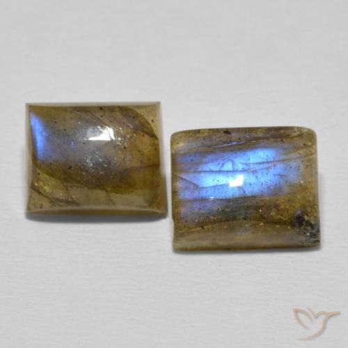 5.63ctw Natural Multicolor Labradorite, Baguette, Translucent