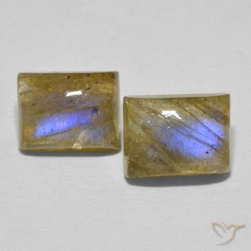 5.65ctw Natural Multicolor Labradorite, Baguette, Translucent