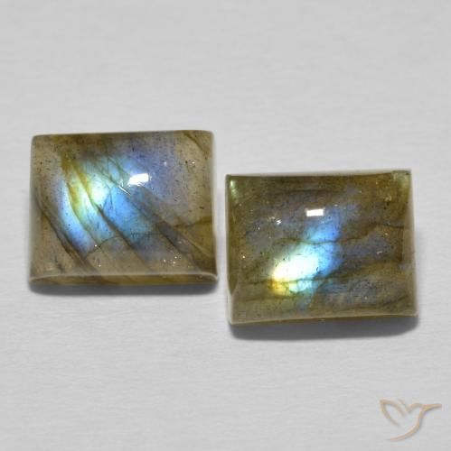7.10ctw Natural Multicolor Labradorite, Baguette, Translucent