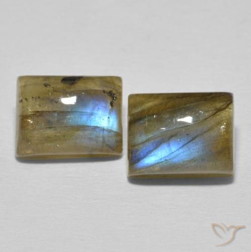 6.40ctw Natural Multicolor Labradorite, Baguette, Translucent