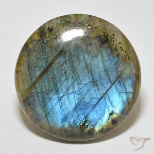 31.18ct Natural Multicolor Labradorite, Round, Opaque