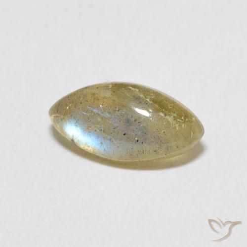 1.20 ct Multicolor Labradorite Stone, Natural Labradorite in Marquise Cabochon Shape for Sale