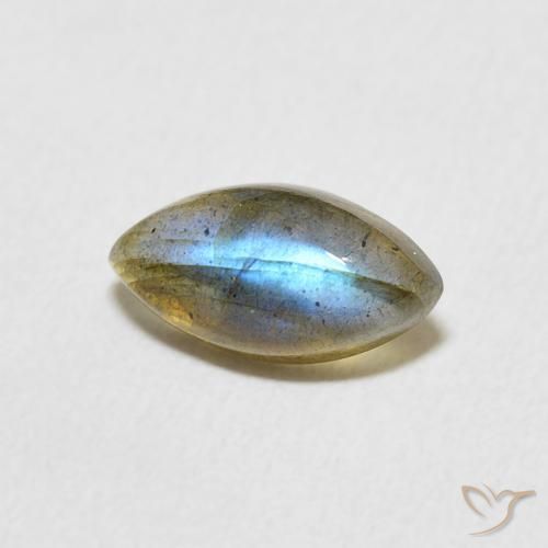 1.31 ct Multicolor Labradorite Stone, Natural Labradorite in Marquise Cabochon Shape for Sale