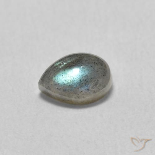 0.70ct Natural Multicolor Labradorite, Pear Shape, Translucent