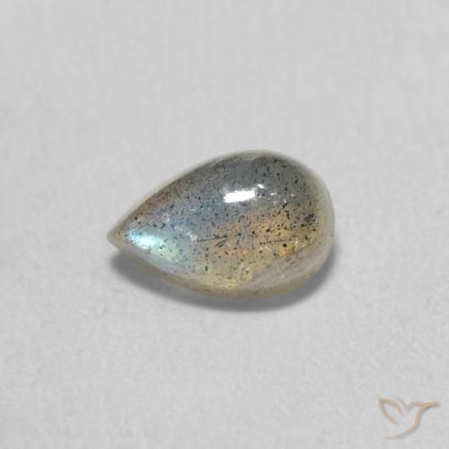 0.58ct Natural Multicolor Labradorite, Pear Shape, Translucent