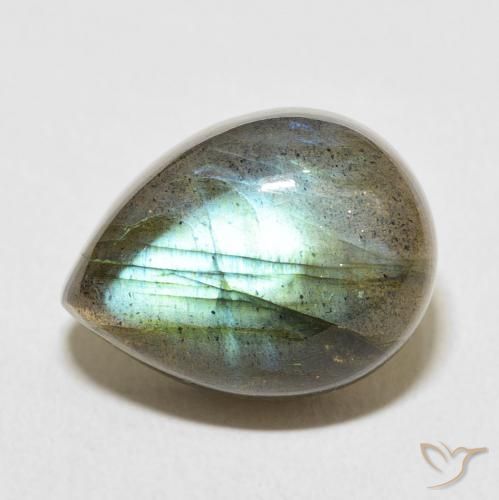 11.20ct Natural Multicolor Labradorite, Pear Shape, Translucent