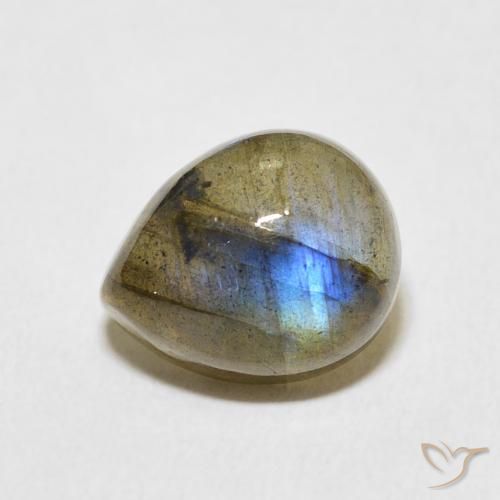 4.24ct Natural Multicolor Labradorite, Pear Shape, Translucent