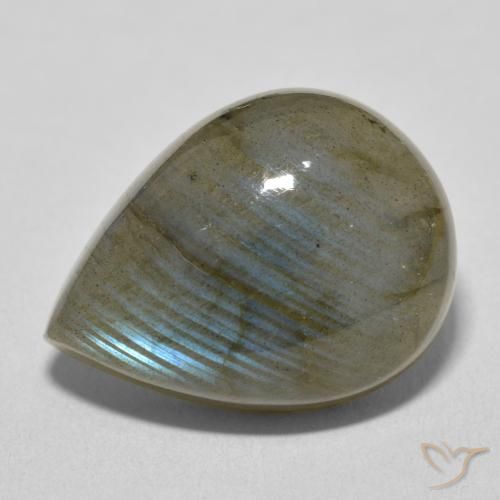 17.20ct Natural Multicolor Labradorite, Pear Shape, Translucent