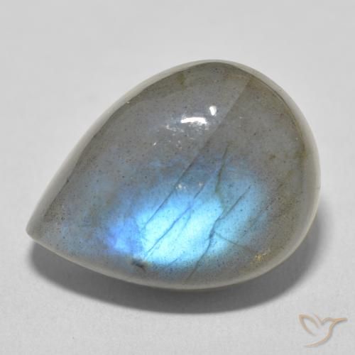 19.51ct Natural Multicolor Labradorite, Pear Shape, Translucent