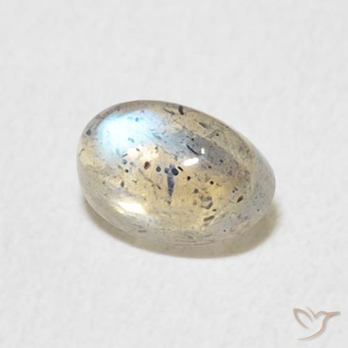 0.64 ct Multicolor Labradorite Stone, Natural Labradorite in Oval Cabochon Shape for Sale