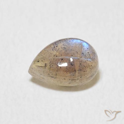0.56ct Natural Multicolor Labradorite, Pear Shape, Translucent