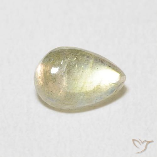 0.68ct Natural Multicolor Labradorite, Pear Shape, Translucent