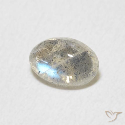 0.50 ct Multicolor Labradorite Stone, Natural Labradorite in Oval Cabochon Shape for Sale