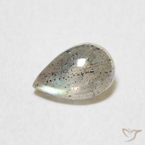 0.50ct Natural Multicolor Labradorite, Pear Shape, Translucent
