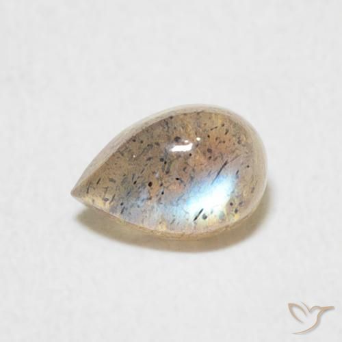 0.53ct Natural Multicolor Labradorite, Pear Shape, Translucent