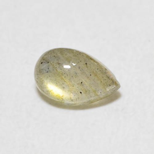 0.43 ct Multicolor Labradorite Stone, Natural Labradorite in Pear Cabochon Shape for Sale