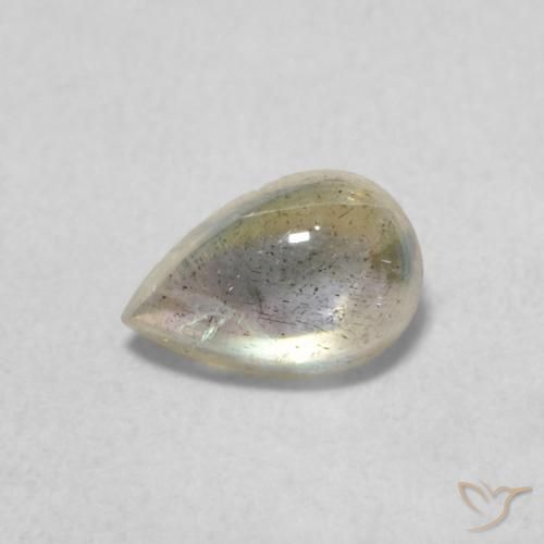 0.46ct Natural Multicolor Labradorite, Pear Shape, Translucent
