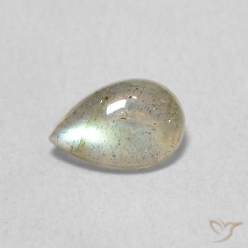 0.38ct Natural Multicolor Labradorite, Pear Shape, Translucent