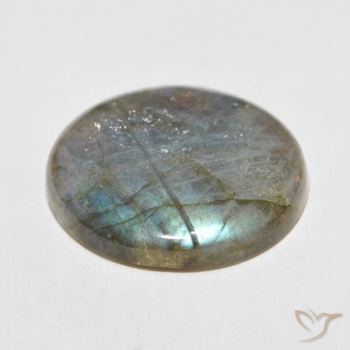 Labradorite Gemstone in 25.2 mm Size for Sale, Labradorite Stone in Multicolor Color
