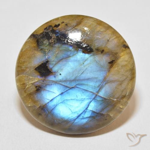 31.45ct Natural Multicolor Labradorite, Round, Translucent