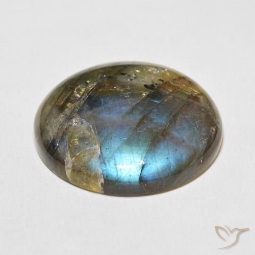 Labradorite Gemstone in 25.2 mm Size for Sale, Labradorite Stone in Multicolor Color