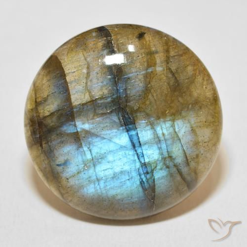 33.08ct Natural Multicolor Labradorite, Round, Translucent