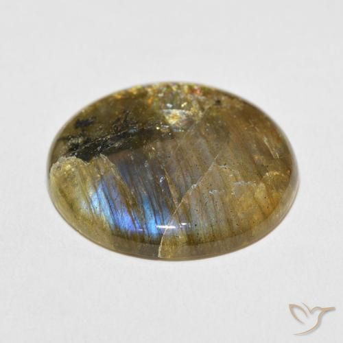 Labradorite Gemstone in 25.5 mm Size for Sale, Labradorite Stone in Multicolor Color