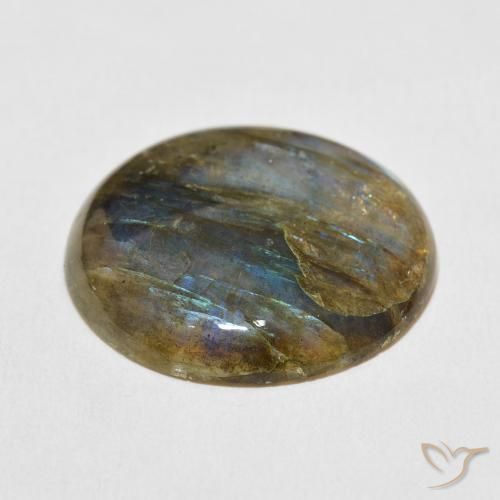 Labradorite Gemstone in 25.2 mm Size for Sale, Labradorite Stone in Multicolor Color