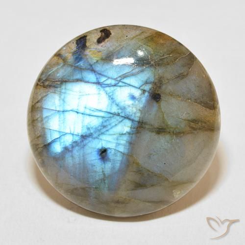 35.82ct Natural Multicolor Labradorite, Round, Translucent