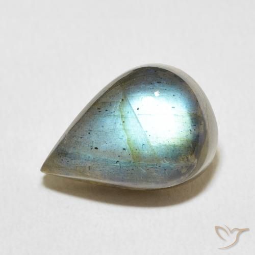 6.96ct Natural Multicolor Labradorite, Pear Shape, Translucent