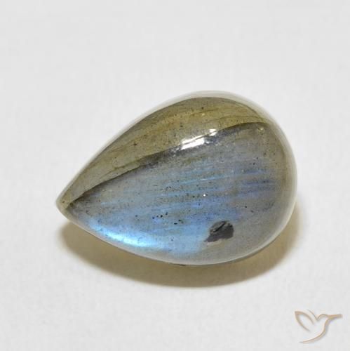7.29ct Natural Multicolor Labradorite, Pear Shape, Translucent