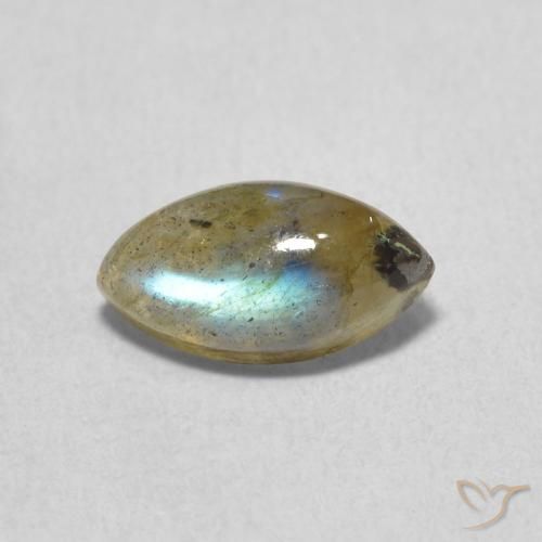 1.66ct طبيعي متعدد الألوان لابرادوريت, ماركيز, نصف شفاف, Photo A