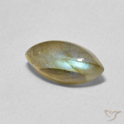 2.32 ct Multicolor Labradorite Stone, Natural Labradorite in Marquise Cabochon Shape for Sale