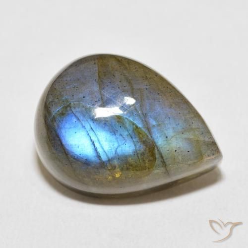 19.92ct Natural Multicolor Labradorite, Pear Shape, Translucent