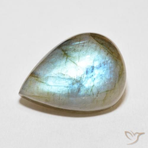 17.88ct Natural Multicolor Labradorite, Pear Shape, Translucent