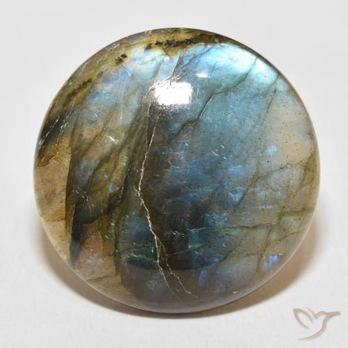 32.38ct Natural Multicolor Labradorite, Round, Translucent