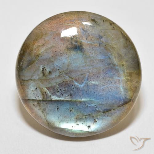 34.40ct Natural Multicolor Labradorite, Round, Translucent