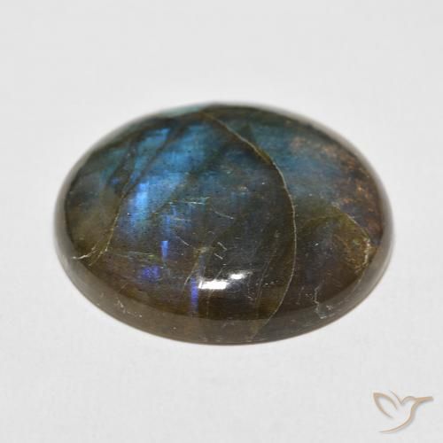 Labradorite Gemstone in 25.2 mm Size for Sale, Labradorite Stone in Multicolor Color