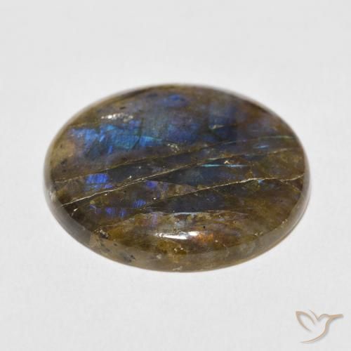 Labradorite Gemstone in 25.1 mm Size for Sale, Labradorite Stone in Multicolor Color