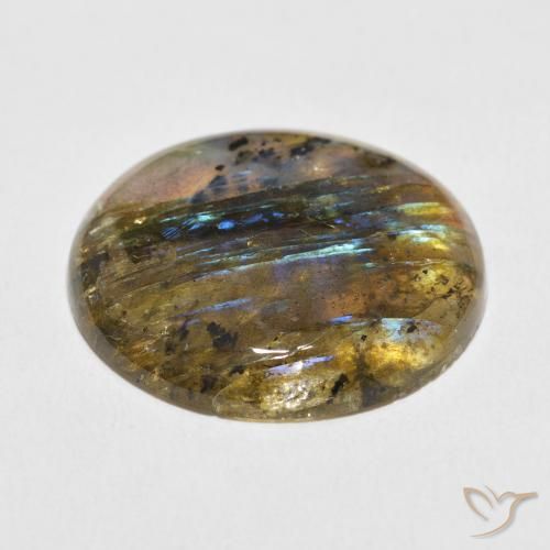 Labradorite Gemstone in 25.3 mm Size for Sale, Labradorite Stone in Multicolor Color
